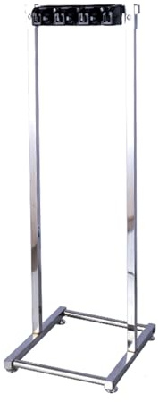 Organizador de Herramientas de Limpieza de Acero Inoxidable, Soporte para Escoba y trapeador, Estante para Herramientas de Limpieza (3 Ranuras y 1 Gancho) (3 ra