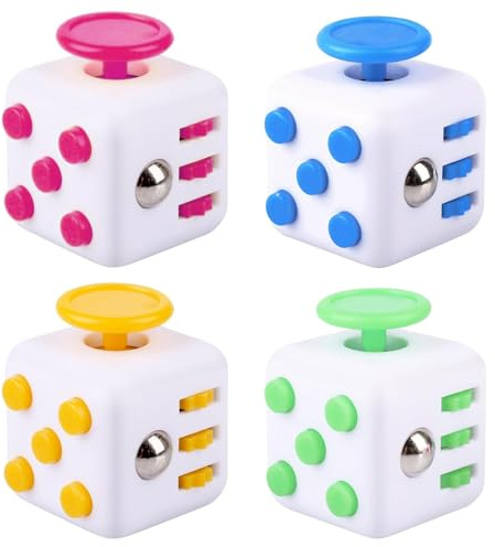 Cubo Giocattolo Antistress 4 Pezzi Fidget Cube Per Ufficio Aula Regalo Giocattolo Cubo Antistress Con 6 Diverse Funzioni Cubo Giocattolo Per Ridurre Lo Stress In Caso Di Nervosismo Per Adulti Bambini