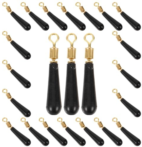 GANAZONO 30pcs Large Size Rubber Silicone Bobber Stoppers Fishing Float Stops Anti-Tangle Sliding Bobbers Set for Coarse Fishing Line Rig Supplies