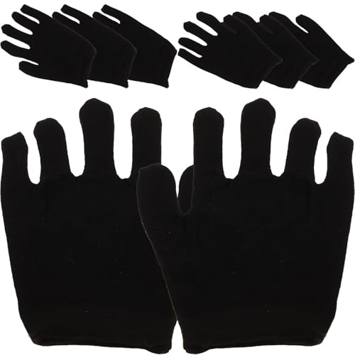 HEATSHAKING 12 Pairs Cotton Work Gloves Medium Moisturizing Protective Gloves for Jewelry Inspection Driving Gardening Cleaning and Outdoor Manual Tasks