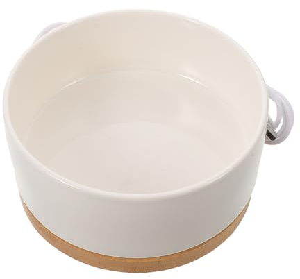 DIKACA Ciotola in Ceramica Riscaldata per Animali Domestici da 350 Ml Controllo della Temperatura e Design Antiribaltamento per Uso Interno in Inverno