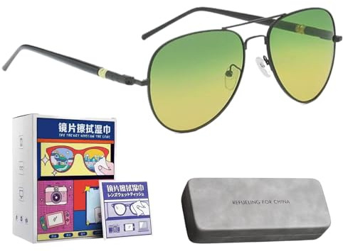 Gafas De Conducción De Noche Genérica - Gafas De Seguridad Ergonómicas Polarizadas Amarillas, Gafas De Conducción De Visión | Bisel De Protección Para Hombres Y Mujeres | Reducción Del Deslumbramiento
