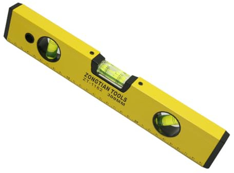 Nivel de burbuja magnético de aluminio de 30 cm, pequeño nivel de burbuja con 3 niveles de burbuja, 45, 90, 180 grados, herramienta de medición para bricolaje y profesionales, herramienta de medición