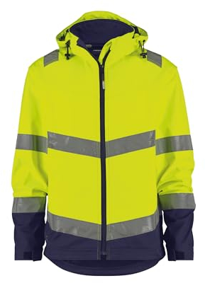 DASSY® Malaga Warnschutz Softshell-Jacke - Größe L - NEONROT/ZEMENTGRAU