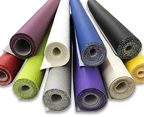 Panini Tessuti set med 10 mjuka läderfall, blandade färger, ca 30 x 70 cm, idealisk för hantverk, lapptäcke, dekorationer