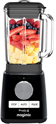 Magimix Blender Power 4 | Quiet Mark Approval | Metal/Glass | 1300W | 1.8L | Black | 11628