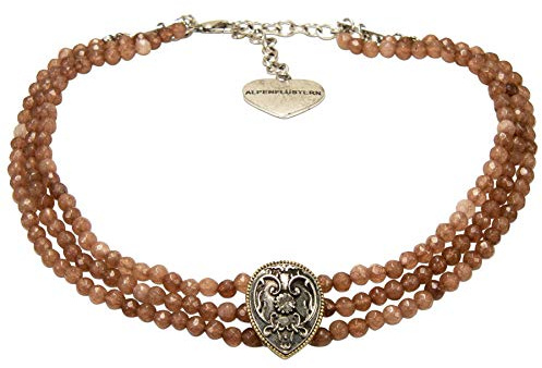 Alpenflüstern Trachten-Perlen-Kropfkette Adela - nostalgische Trachtenkette, eleganter Damen-Trachtenschmuck, Dirndlkette in traditionellen Farben DHK259