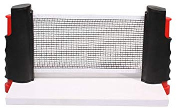 Letuwj Tischtennisnetz, tragbar, verstellbar für jeden Tisch, Grau+Schwarz, 20*14cm