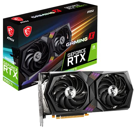 MSI GeForce RTX 3060 Ti GAMING X 8G LHR Gaming Graphics Card - 8GB GDDR6, 1770MHz, PCI Express Gen 4, 256-bit, 3x DP v 1.4a, HDMI 2.1 (Supports 4K)
