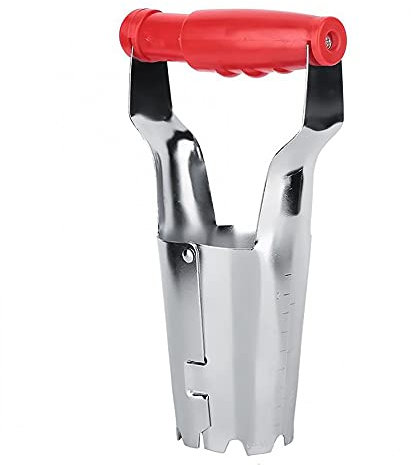 Attrezzo per fioriera, trapianto di bulbo da giardino, trapianto di piante in metallo con scala di profondità, strumenti per piantare e scavare