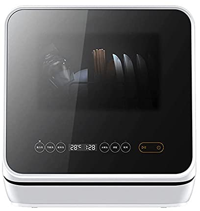 MNSSRN Smart Desktop Lavaplatos con 6 Posiciones para configurar la función LED de la función de Secado al Aire Adecuada para Apartamentos pequeños