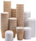12oz Takeaway Coffee Cups to Go with White Lids, Kraft Ripple Insulated Paper Cups [12oz, 340ml, 50 Pack] Disposable Takeaway Insulated Biodegradable Paper Cups for Tea and Hot Drinks