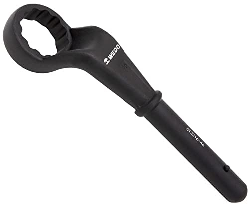 WEDO Ringschlüssel,Ringschraubenschlüssel,Schlag-Ringschlüssel,Metrisch,SW 41mm,Länge 265mm,40 Chromstahl,Verschleißfestigkeit,schwarzer Spray auf der Oberfläche,hohe Härte