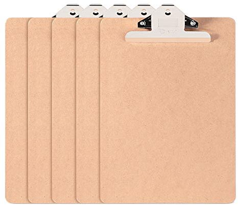 Planchettes à Pince A4 et Presse-papiers de la taille des lettres Fichier Organisation Dossiers Écrire des attelles Lidifie de stockage de données Soumis de bureau Papeterie (5 pack) Clip Planches