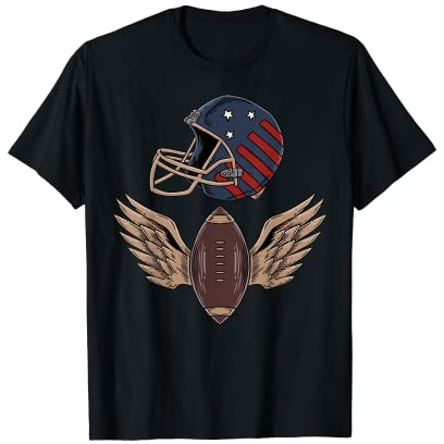 American Football Helm und Ball T-Shirt