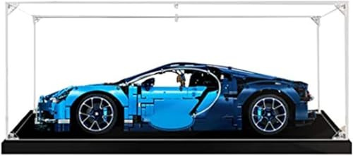 Acrylic Display Case for 42083 Technic Bugatti Chiron, Super Sports Car Exclusive Collectable Model, Transparent Dustproof Display Box, 62 x 30 x 20CM