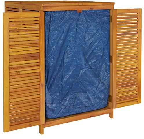 Homgoday Holz-Gartenbox mit Wasserbeutel | Akazienholz | 70x87x104 cm | Terrasse & Garten Model360029