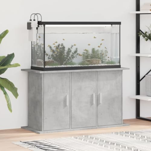 ZEYUAN Aquariumständer Betongrau 101x41x58 cm Holzwerkstoff, Aquarium Unterschrank, Aquarium Schrank, Aquariumschrank, Aquarium Tisch, Aquarium Stands 833635
