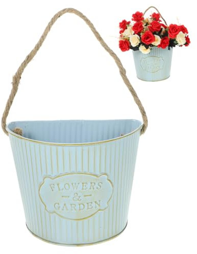 CIYODO Hängender Blumentopf Aus Metall Vintage-Design Wandbehang Hängendes Pflanzgefäß Für Getrocknete Blumen Und Pflanzen
