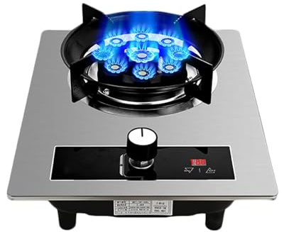 Cuisinière À Gaz 1 Brûleur, 5,2 Kw, Grand Brûleur À Neuf Têtes, Minuterie En Verre Trempé, Facile À Ranger Et À Transporter (Size : LPG)