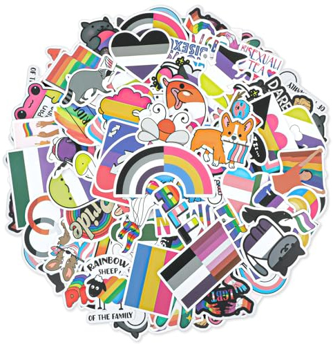 Gay Pride Aufkleber 100 Stück Regenbogen Lgbtq Fröhlich Wasserdicht Vinyl Stickers Set Für Skateboard - Rainbow Love