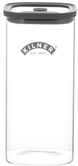Kilner Fresh Storage Jar 1.5 Litre Airtight Glass Container Durable Vacuum Seal Lid | BPA-Free Jar for Food Storage, Flour, Granola, Dry Goods, Pantry Organisation