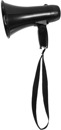 UKCOCO Mégaphone Portatif 25W en ABS, Son Clair et Stable, Faible Consommation, pour Événements Sportifs et Encouragement de Football