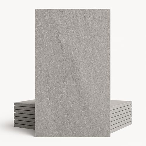 FORTUNATO Piastrella Interni Esterni Gres Porcellanato Rettificata Superficie Bocciardata Finitura Opaca London Grey 60x120 cm (London Grey, 5,76 m²)