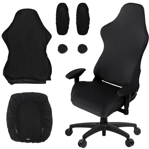 Funda Silla Gaming Funda para sillón de Oficina de 6 Piezas, Juego de Funda de sillón Gamer con Fundas de reposabrazos/Fundas de Respaldo de Silla, Funda de Asiento de Silla, Cubierta de Juego