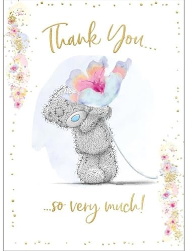 Me to You Bear Bear Holding Flower Tack-kort 13 x 18 cm - Officiell samling