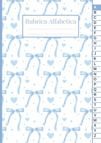Rubrica Alfabetica: Quaderno A5 Alfabetico 4 pagine per ogni lettera dalla A alla Z | 104 pagine