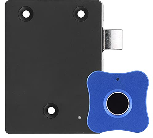 Bluetooth-Fingerabdruck-Schrankschloss, intelligentes biometrisches Schrankschloss, Aluminiumlegierung, Fingerabdruck-Fernbedienung für Schublade (Blumenförmiges Aluminiumlegierungspanel blau)