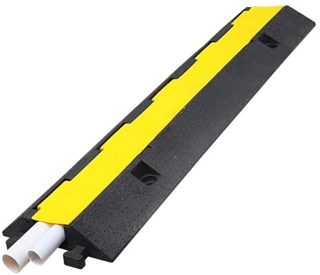 Alta Visibilidad Pasacables Suelo, Modular Pasacables, Doble Canal Cubre Cables Suelo, para Protección de Cables en Escuelas y Escenarios