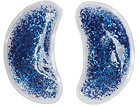 Gel per gli occhi, impacco di ghiaccio, allevia le occhiaie, terapia caldo-fredda per la copertura degli occhi spa per affaticamento (Blu)
