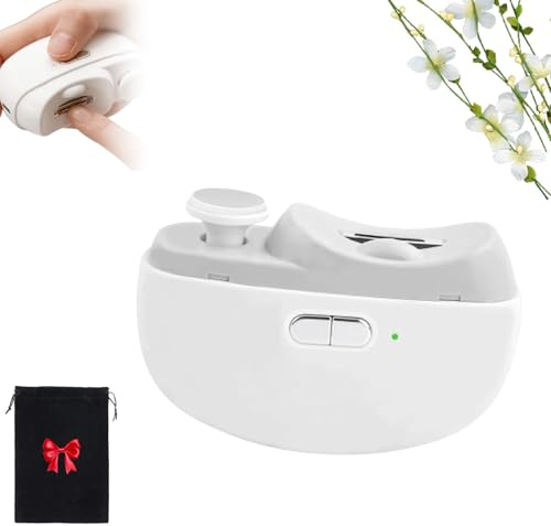 Coupe Ongle Electrique Pieds,Coupe Ongle Electrique Rechargeable,Coupe-Ongles Et Polisseur Électrique 2 En 1,2 Vitesses, Chargement Usb, Avec Fonction d'Éclairage (blanc)
