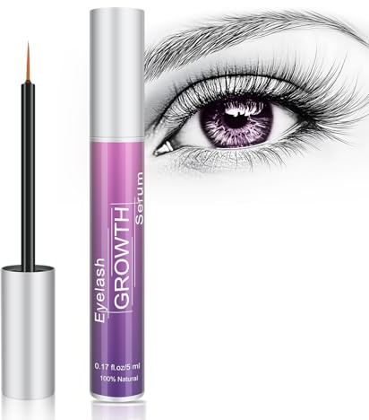 Eyelash Growth Serum & Eyebrow Enhancer, Natural Formula 5ML | Longer, Thicker Lashes, Nourishes Damaged Lashes, Moisturizing, Irritation Free