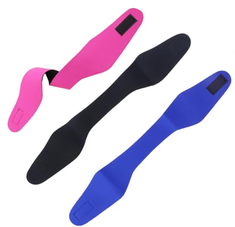 MAGICLULU 3pcs Unisex Waterproof Hair Protector Ear Band Headband for Swimming and Bathing with Antiskid and Anti Sweat Features, Comfortable Black Watersport Accessory