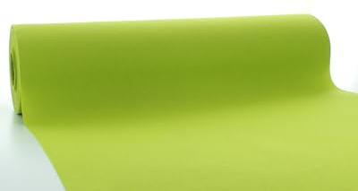 Sovie Horeca Linclass Airlaid Tischläufer Kiwi - 40cm x 24m - Einfarbiger Einmal-Tischläufer - Perforierung alle 120cm - Ideal für Dekorationen