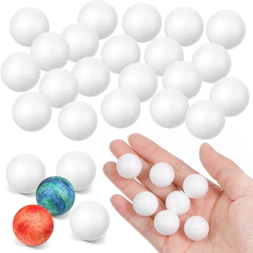 SUPVOX 200 Bolas Sólidas De Espuma De 0.79 Pulgadas para Manualidades Decoración De Bodas Al Aire Libre Navidad Y Fiestas Esferas Redondas para Modelado Creativo Y Bricolaje