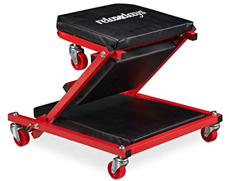 Relaxdays 10033759 Rullbräda Verkstad, Svart, 91 x 41 x 12 cm