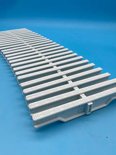 PI Rejilla Biselada 195mm x 22mm Piscina | Rejilla Trasversal Adaptable a Curvas | Medidas Universales | Compatible con Rejillas Astral | PoolIberica (48 Unidades (Aprox: 1 Metro))