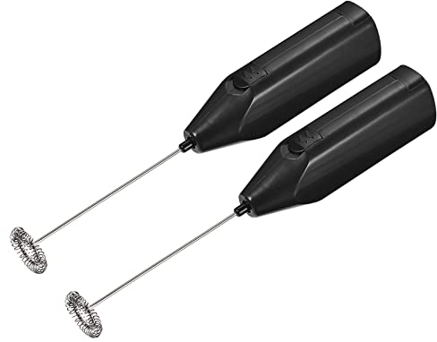 sourcing map Electric Tumbler Stirrer, Handheld Mini Mixer Battery Operated Stirring Mixing Black for DIY Glitter Tumbler Cup, Pack of 2