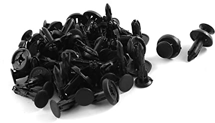 A ABSOPRO Auto Nieten Spritzschutz Klemmen Befestigungselemente Plastik Schwarz (30 Satz)