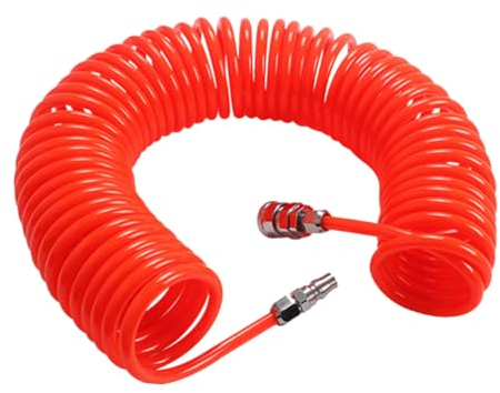 OSALADI Manguera Espiral De Pu Para Compresor De Aire Tubo Flexible Con Conector Rápido Resistente y Multipropósito Metros Para Herramientas Neumáticas