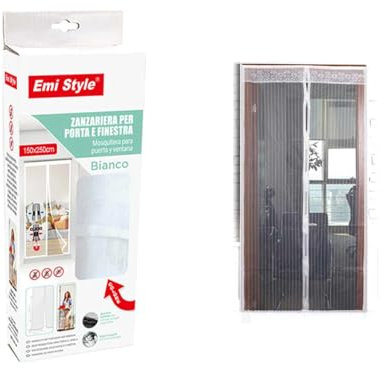 Tenda Zanzariera Magnetica Per Porta, 150X250cm, Colore bianco, Zanzariera Anti Insetti Con Adesivo, Facile da Installare