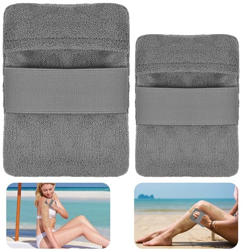 CHONGQILAO Sand Entferner für den Strand, 2 Stück Sandentfernungsbeutel Abwischen Samtsand, Tragbarer Sand Entferner Strand, Sand Entfernung Tasche für Strandurlaub, Urlaub, Camping (Kein Talkum)