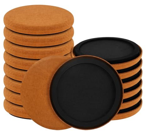 LuLobtg Felt Furniture Sliders Quiet Heavy Duty Furniture Gliders Movers 9cm Chair Sofa Sliding Pads Thickened EVA Scratch Chair Moving Pads for Hardwood Floors(16pcs)