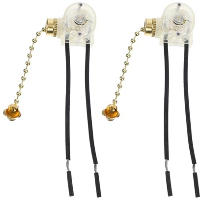 Operitacx Interruptor De Cadena Para LáMpara Con Cadena De 5Cm Interruptor De TiróN Para Ventiladores De Techo LáMparas De Mesa Pie Y Pared Accesorio Decorativo Y Funcional Para IluminacióN