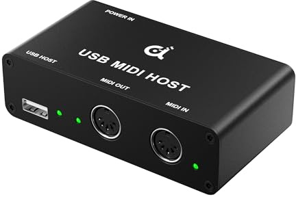 DigitalLife SynapseX Serie | Stand-Alone USB MIDI Host Bridge Box 1-In/1-Out, 5-Pin DIN, LED, Metallo – Per Principianti, Musicisti da Studio e Performance Live – Funziona Senza Computer – Usato