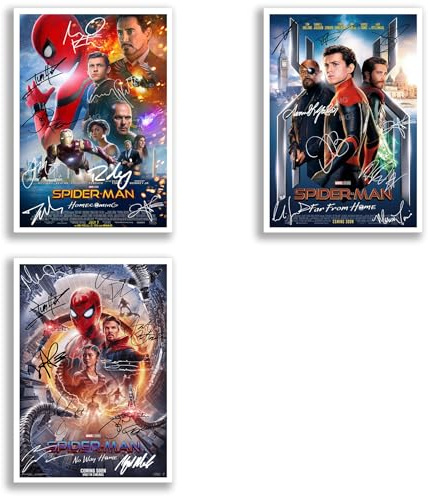 Mounted Gifts Trading The Spider-Man Trilogy All Movie Film Posters Cast Signed A4 Poster Photo Print Framed Autograph Gift Tobey Maguire SpiderMan (Trilogy A4 poster Only)
